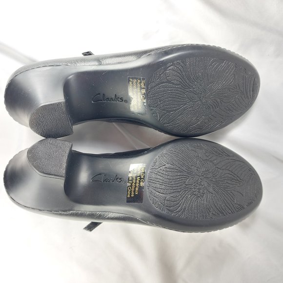 Clarks Black Heeled Shoes - Picture 6 of 7